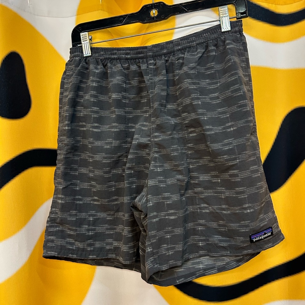 Patagonia Dark Gray Striped Shorts